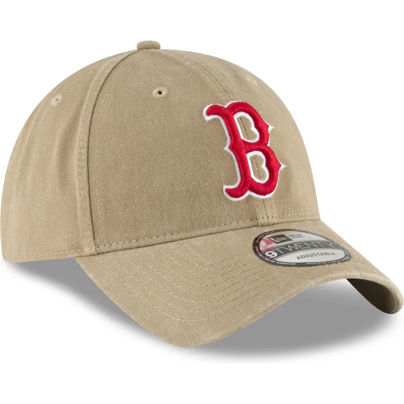 justerbar-ljusbrun-bojd-keps-med-rott-logo-9twenty-core-classic-av-boston-red-sox-mlb-fran-new-era