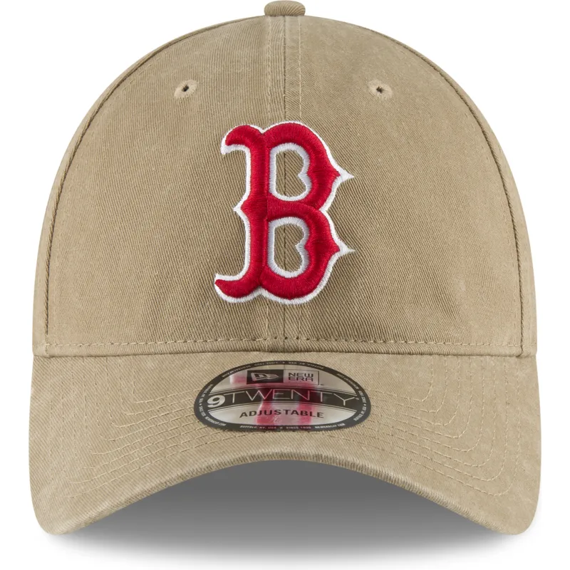 justerbar-ljusbrun-bojd-keps-med-rott-logo-9twenty-core-classic-av-boston-red-sox-mlb-fran-new-era