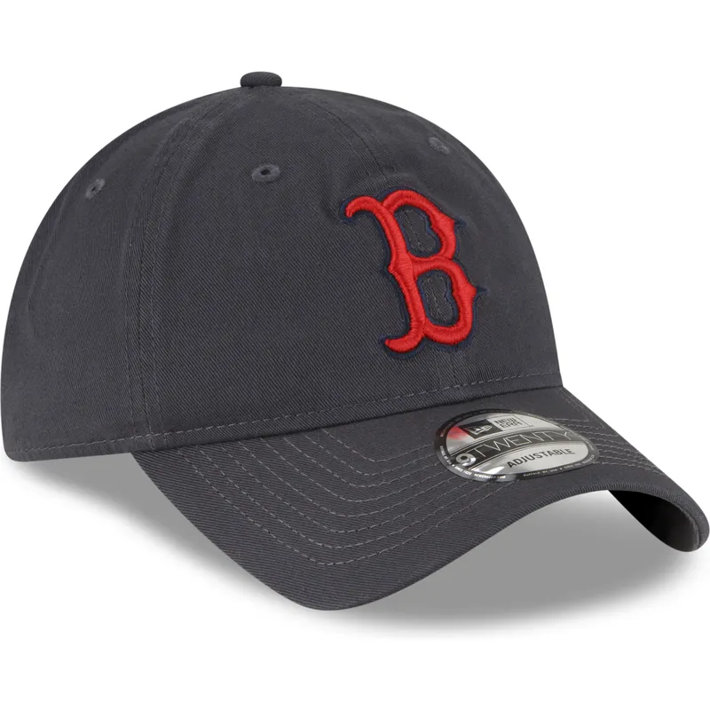 gra-justerbar-bojd-keps-med-rod-logotyp-9twenty-core-classic-boston-red-sox-mlb-fran-new-era