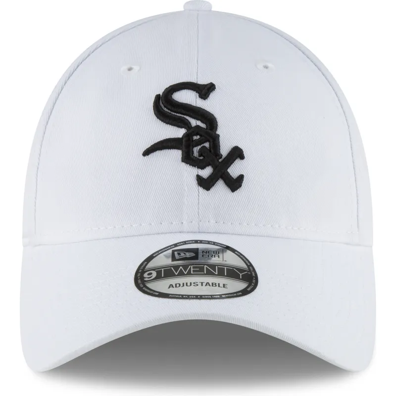 vit-justerbar-bojd-keps-med-svart-logotyp-9twenty-core-classic-chicago-white-sox-mlb-fran-new-era