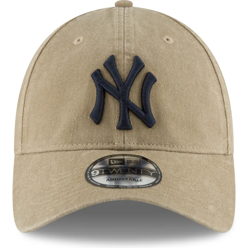 new-era-new-york-yankees-mlb-9twenty-core-classic-justerbar-ljusbrun-bojd-keps-med-marinbla-logotyp