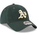 cappello-verde-regolabile-con-visiera-curva-9twenty-core-classic-degli-oakland-athletics-mlb-di-new-era