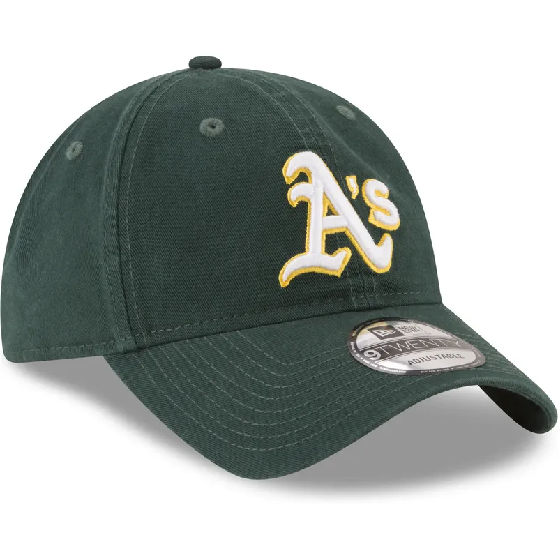 zielona-regulowana-czapka-z-daszkiem-9twenty-core-classic-oakland-athletics-mlb-od-new-era