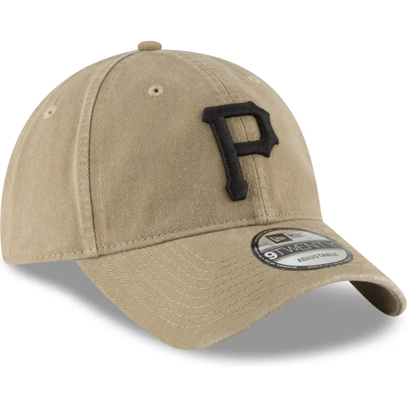 regulowana-czapka-z-jasnobrabym-zakrzywionym-daszkiem-z-czarnym-logo-9twenty-core-classic-pittsburgh-pirates-mlb-od-new-era