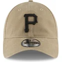 gorra-curva-marron-claro-ajustable-con-logo-negro-9twenty-core-classic-de-pittsburgh-pirates-mlb-de-new-era