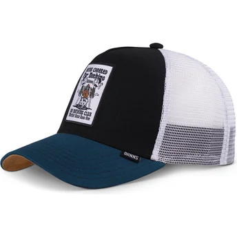 Cappellino trucker nero, bianco e blu Being Cheered HFT di Djinns