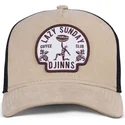 beige-und-schwarze-trucker-cap-lazy-classic-hft-von-djinns