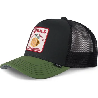 Gorra trucker nera e verde Food Limoncello HFT di Djinns