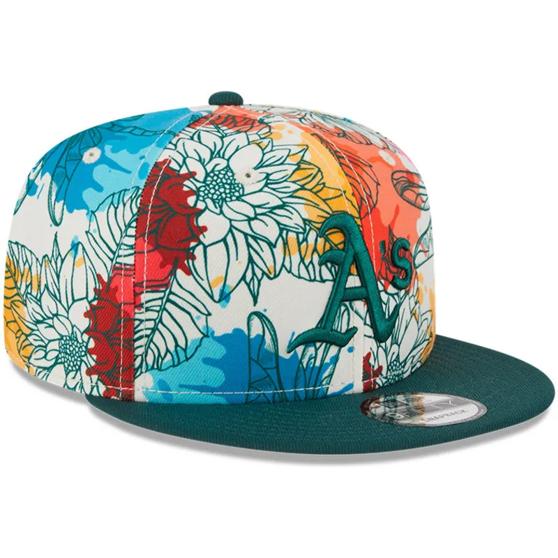 mutzen-flach-multicolor-snapback-9fifty-spring-der-oakland-athletics-mlb-von-new-era