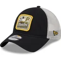 schwarz-weisse-trucker-kappe-9twenty-stripe-der-pittsburgh-pirates-mlb-von-new-era