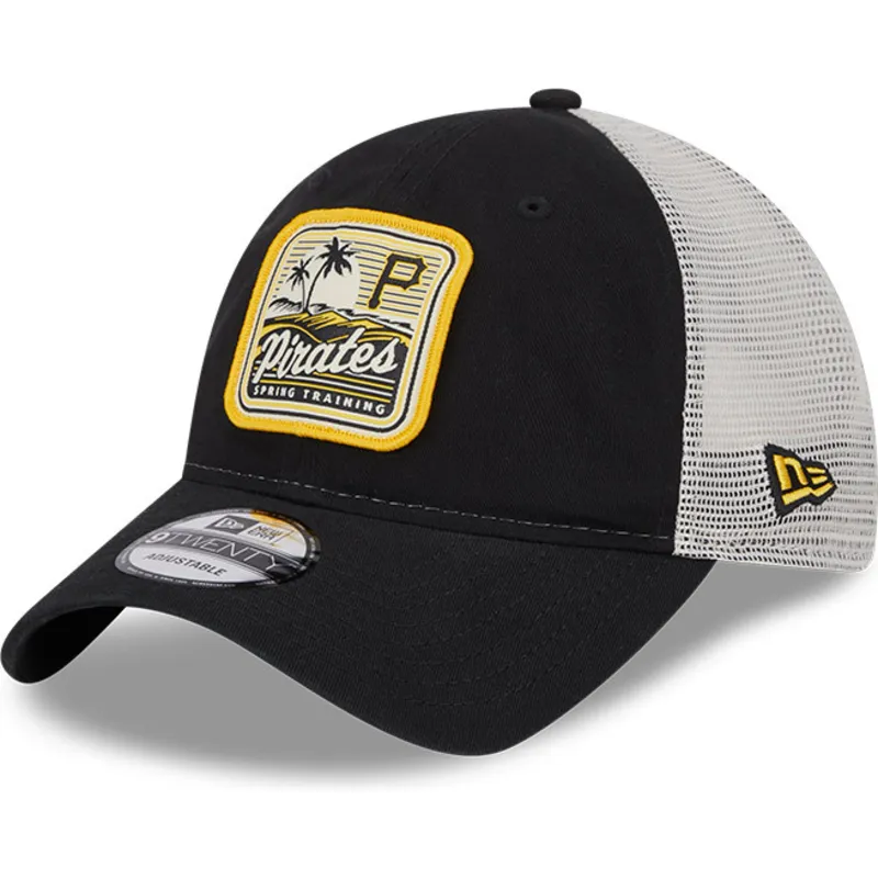 cappellino-trucker-nero-e-bianco-9twenty-stripe-di-pittsburgh-pirates-mlb-di-new-era