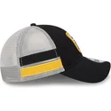 schwarz-weisse-trucker-kappe-9twenty-stripe-der-pittsburgh-pirates-mlb-von-new-era