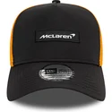 cappellino-trucker-nero-e-arancione-9forty-a-frame-patch-front-di-mclaren-racing-formula-1-di-new-era
