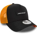 cappellino-trucker-nero-e-arancione-9forty-a-frame-patch-front-di-mclaren-racing-formula-1-di-new-era