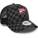 cappellino-trucker-nero-9forty-a-frame-all-over-print-check-di-ducati-motor-motogp-di-new-era