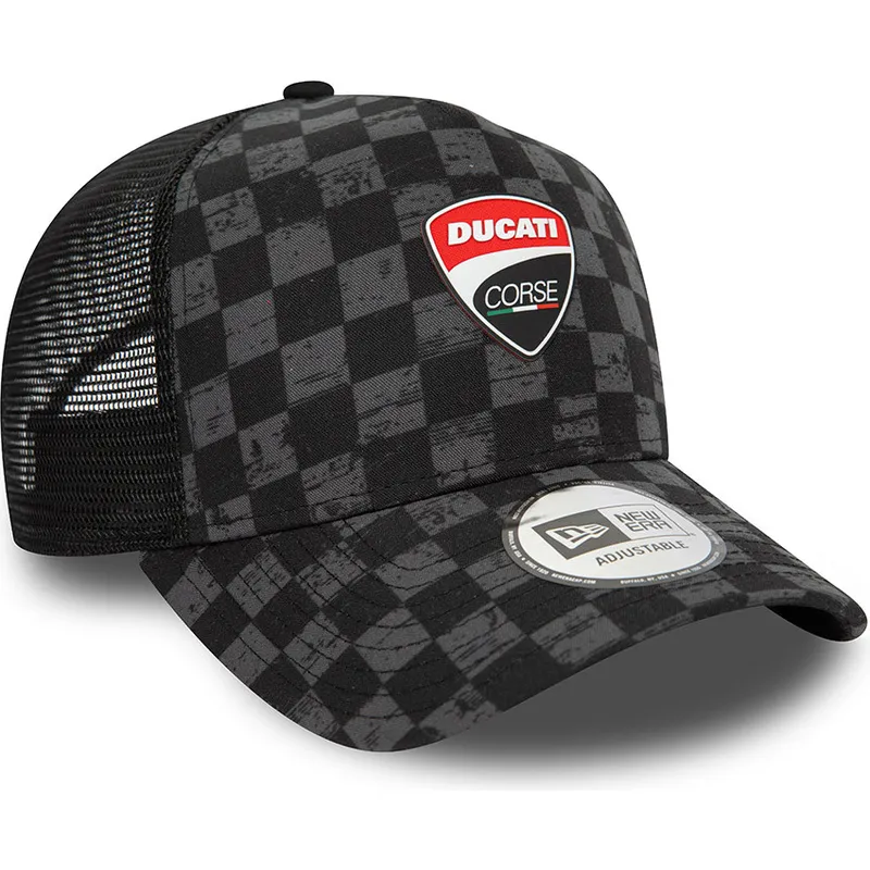 mutzen-gebogen-schwarz-snapback-9forty-a-frame-all-over-print-check-der-ducati-motor-motogp-von-new-era