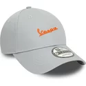 new-era-curved-brim-orange-logo-9forty-seasonal-colour-vespa-piaggio-grey-adjustable-cap
