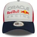 cappellino-trucker-bianco-rosso-e-blu-navy-9forty-a-frame-colour-block-di-red-bull-racing-formula-1-di-new-era