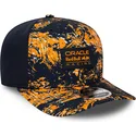 cappellino-curva-arancione-e-blu-navy-snapback-9fifty-all-over-print-di-red-bull-racing-formula-1-di-new-era