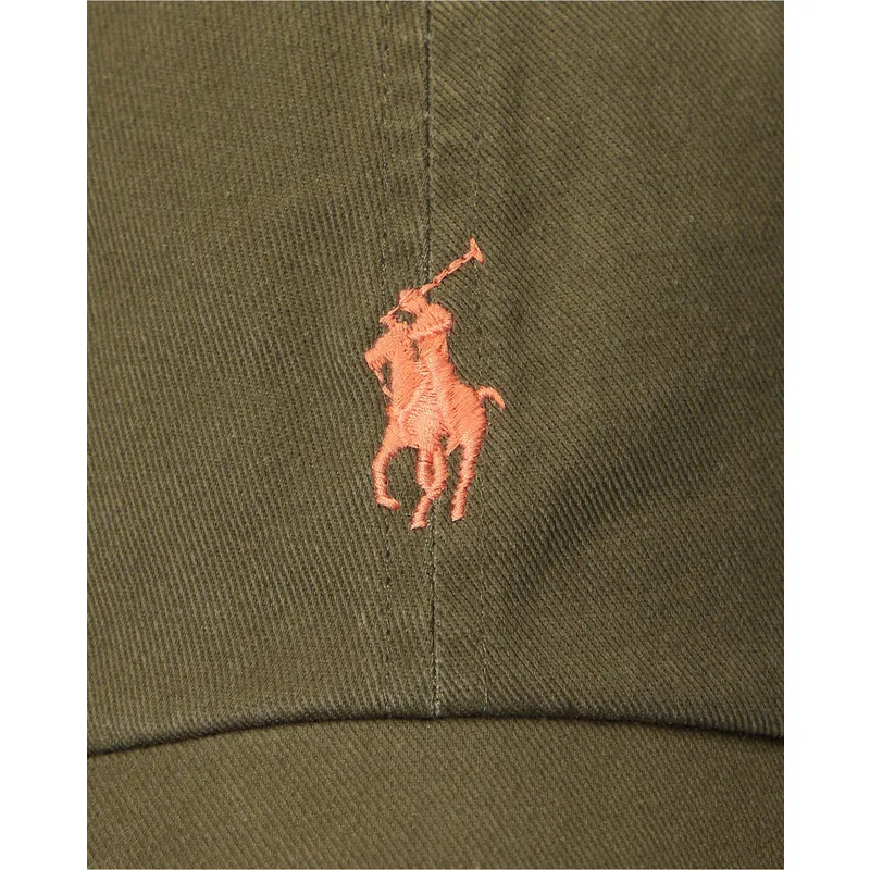 gron-bojd-justerbar-keps-med-orange-logotyp-cotton-chino-classic-sport-fran-polo-ralph-lauren