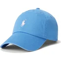 cappellino-curvo-blu-regolabile-con-logo-bianco-cotton-chino-classic-sport-di-polo-ralph-lauren