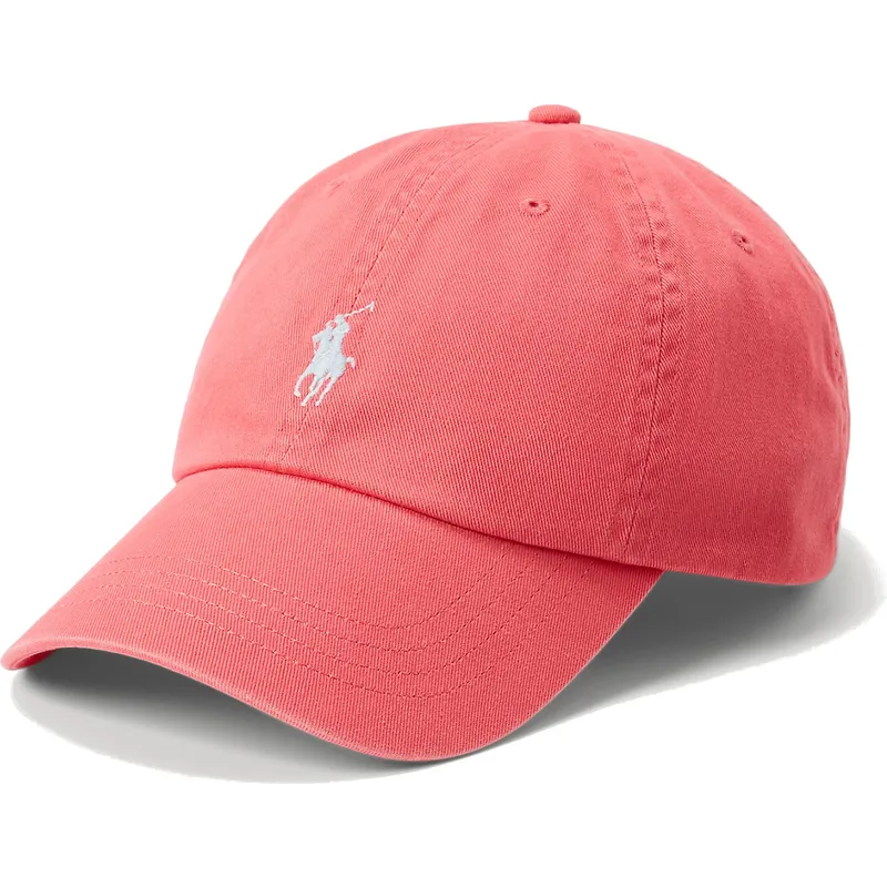 cappelli-curva-rosso-cinghia-regolabile-di-polo-ralph-lauren