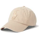 casquette-courbee-beige-ajustable-avec-logo-beige-big-pony-chino-classic-sport-polo-ralph-lauren