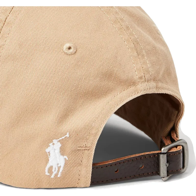 cappelli-curva-beige-cinghia-regolabile-di-polo-ralph-lauren