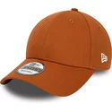 new-era-curved-brim-9forty-essential-brown-adjustable-cap