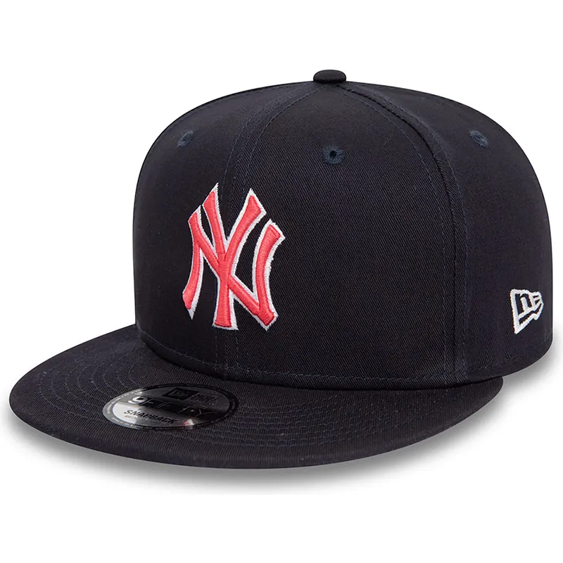 new-era-new-york-yankees-mlb-9fifty-outline-snapback-kappe-in-marineblau-mit-rotem-logo