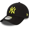 cappellino-curvo-nero-regolabile-con-logo-giallo-9forty-league-essential-di-new-york-yankees-mlb-di-new-era