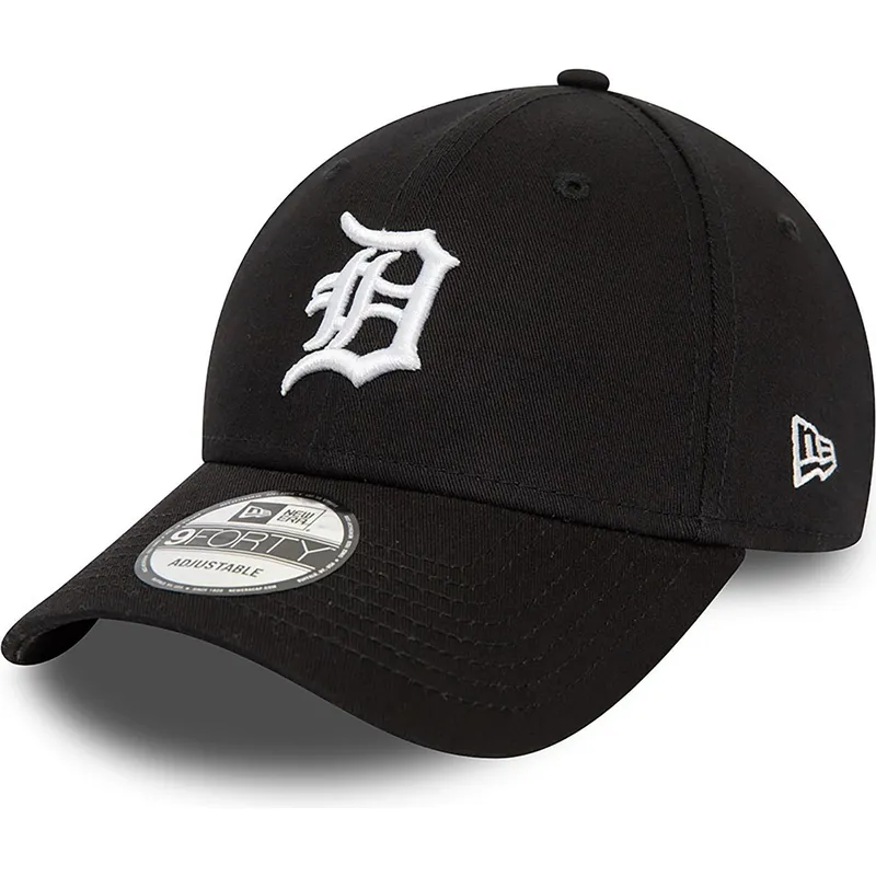 cappellino-curvo-nero-regolabile-9forty-league-essential-dei-detroit-tigers-mlb-di-new-era