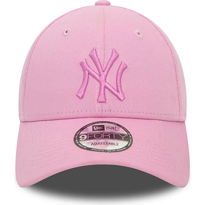 cappelli-curva-rosa-cinghia-regolabile-9forty-league-essential-dei-new-york-yankees-mlb-di-new-era