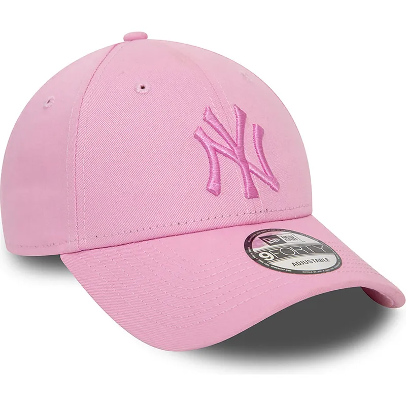 cappelli-curva-rosa-cinghia-regolabile-9forty-league-essential-dei-new-york-yankees-mlb-di-new-era