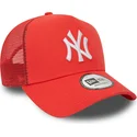 cappellino-trucker-rosso-a-frame-league-essential-dei-new-york-yankees-mlb-di-new-era