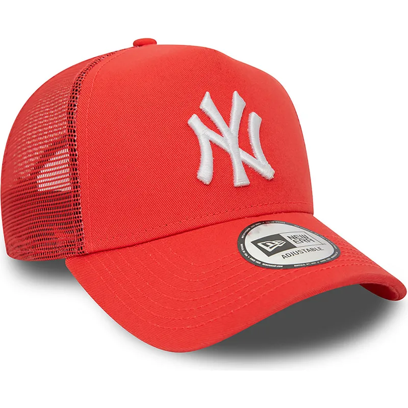 cappelli-curva-rosso-snapback-a-frame-league-essential-dei-new-york-yankees-mlb-di-new-era