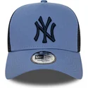 cappellino-trucker-blu-con-logo-blu-navy-a-frame-league-essential-dei-new-york-yankees-mlb-di-new-era