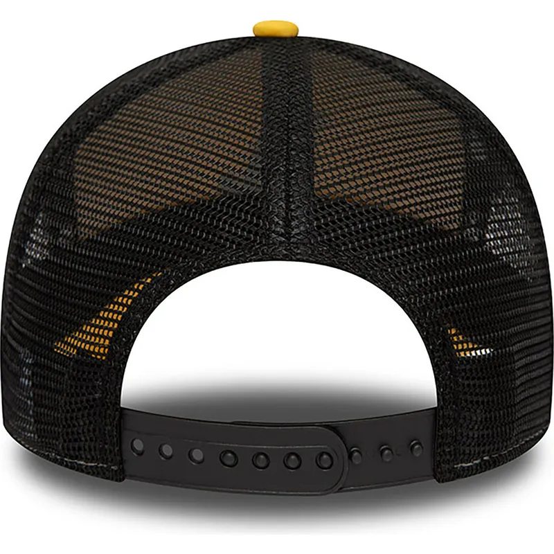 cappelli-curva-giallo-snapback-negro-a-frame-league-essential-dei-los-angeles-dodgers-mlb-di-new-era