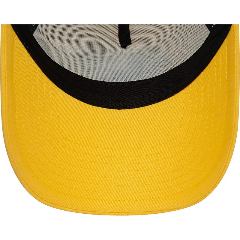 cappelli-curva-giallo-snapback-negro-a-frame-league-essential-dei-los-angeles-dodgers-mlb-di-new-era