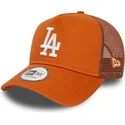 cappellino-trucker-marrone-a-frame-league-essential-dei-los-angeles-dodgers-mlb-di-new-era