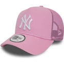 rosa-trucker-kappe-a-frame-league-essential-der-new-york-yankees-mlb-von-new-era