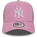 rosa-trucker-kappe-a-frame-league-essential-der-new-york-yankees-mlb-von-new-era
