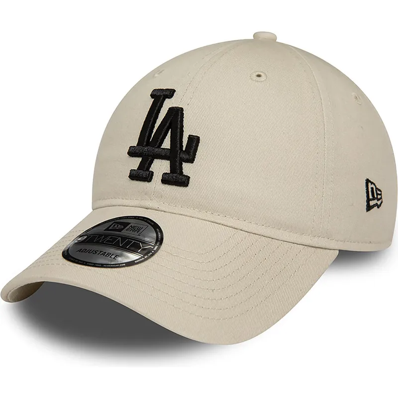 mutzen-gebogen-beige-verstellbares-band-negro-9twenty-league-essential-der-los-angeles-dodgers-mlb-von-new-era