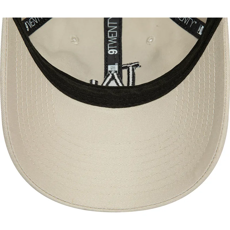 cappelli-curva-beige-cinghia-regolabile-negro-9twenty-league-essential-dei-los-angeles-dodgers-mlb-di-new-era