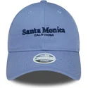 cappelli-curva-blu-cinghia-regolabile-9twenty-wordmark-dei-santa-monica-california-di-new-era