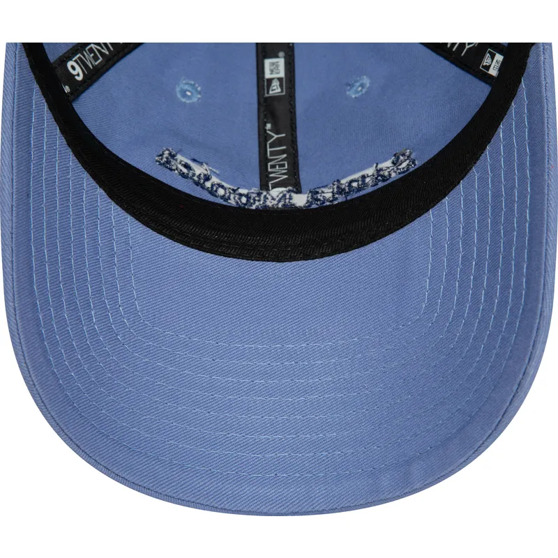 cappelli-curva-blu-cinghia-regolabile-9twenty-wordmark-dei-santa-monica-california-di-new-era