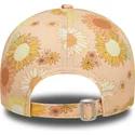cappellino-curvo-arancione-regolabile-da-donna-9forty-floral-all-over-print-dei-new-york-yankees-mlb-di-new-era