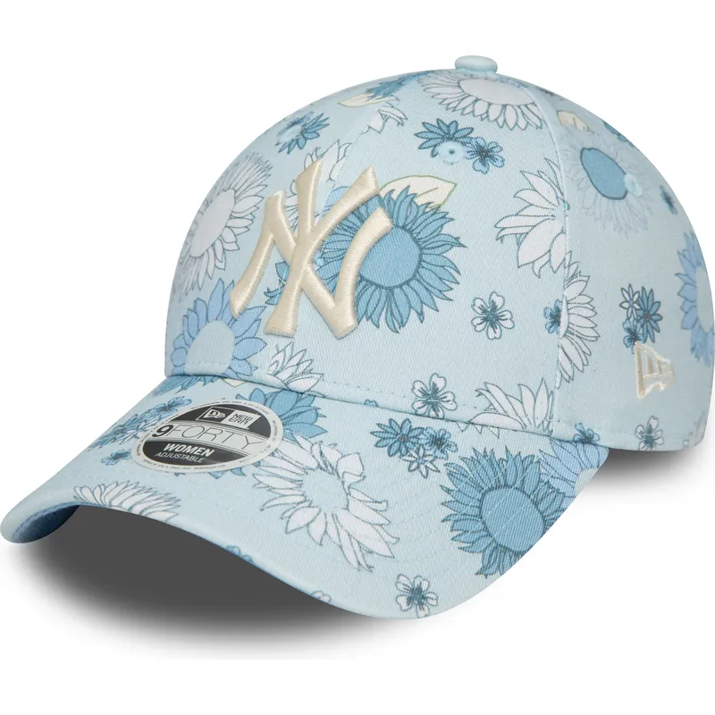 mutzen-gebogen-blau-verstellbares-band-9forty-floral-all-over-print-der-new-york-yankees-mlb-von-new-era