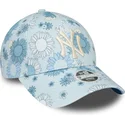 cappellino-curvo-blu-regolabile-da-donna-9forty-floral-all-over-print-dei-new-york-yankees-mlb-di-new-era