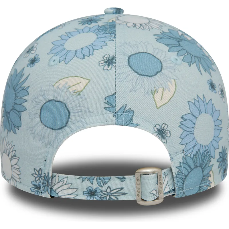 mutzen-gebogen-blau-verstellbares-band-9forty-floral-all-over-print-der-new-york-yankees-mlb-von-new-era